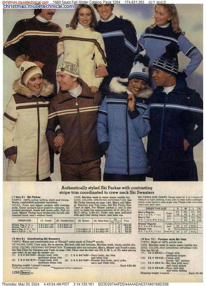 1980 Sears Fall Winter Catalog, Page 1264