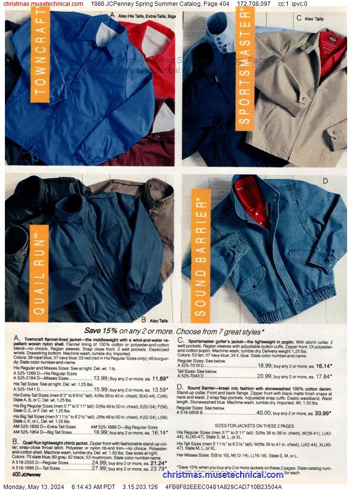 1986 JCPenney Spring Summer Catalog, Page 404