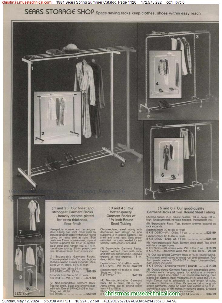 1984 Sears Spring Summer Catalog, Page 1126