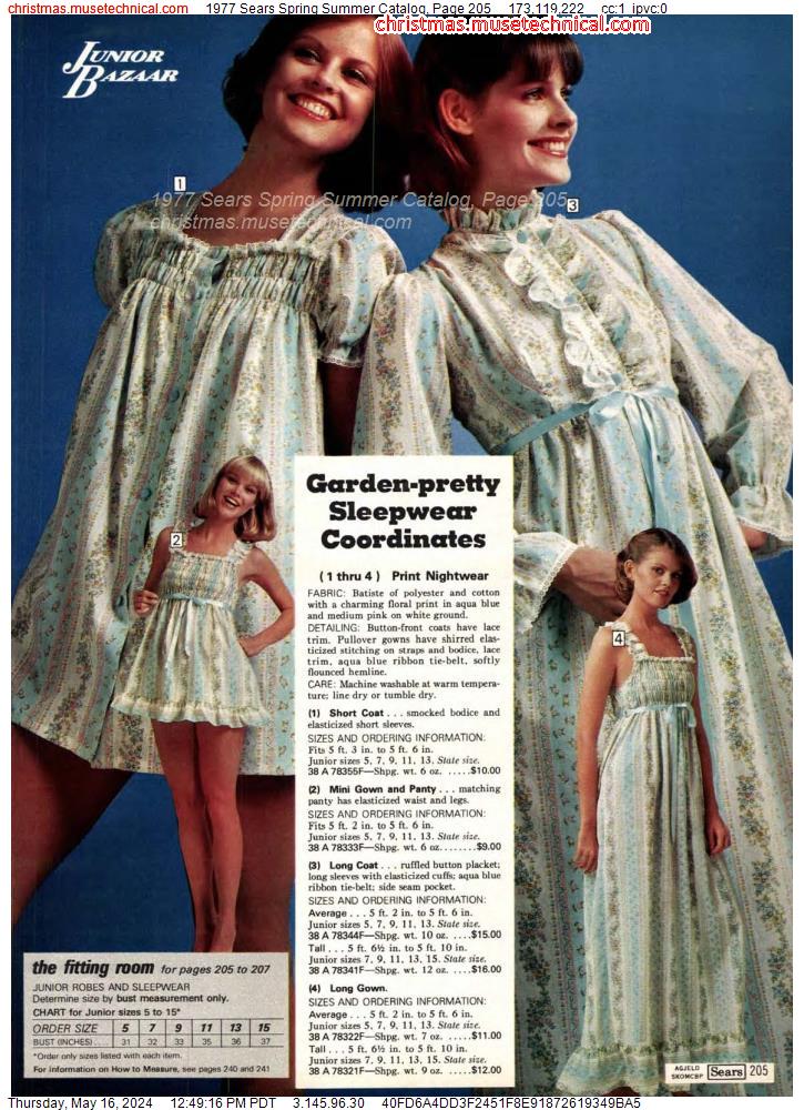 1977 Sears Spring Summer Catalog, Page 205