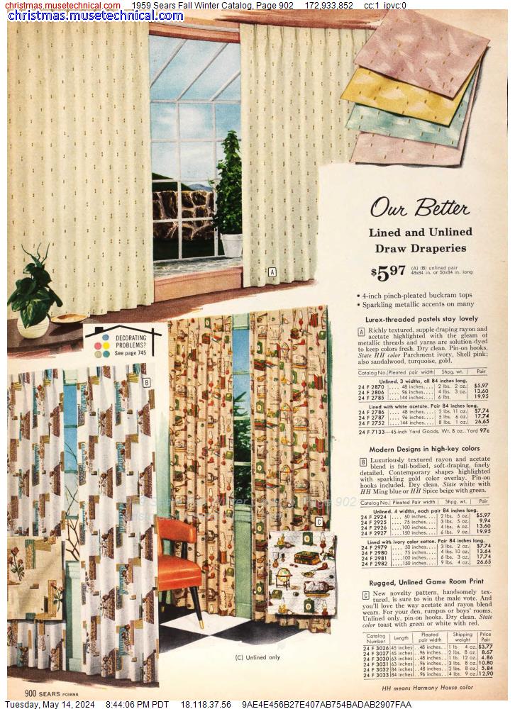 1959 Sears Fall Winter Catalog, Page 902