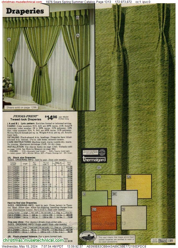 1976 Sears Spring Summer Catalog, Page 1313