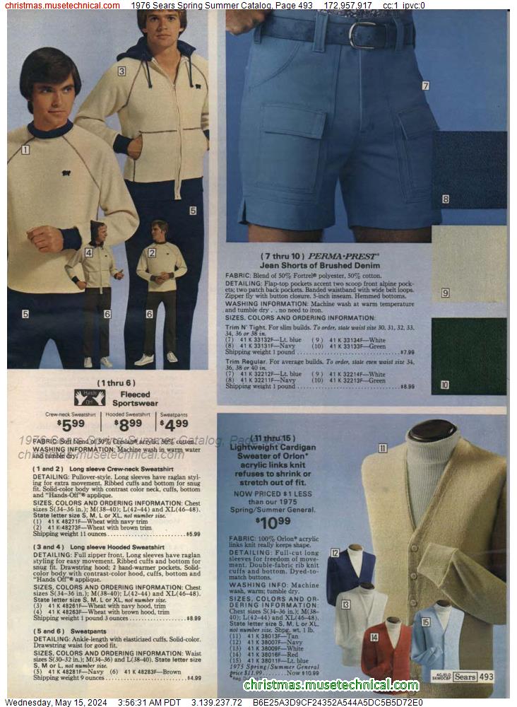 1976 Sears Spring Summer Catalog, Page 493