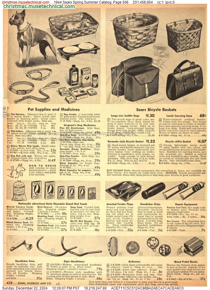 1944 Sears Spring Summer Catalog, Page 506