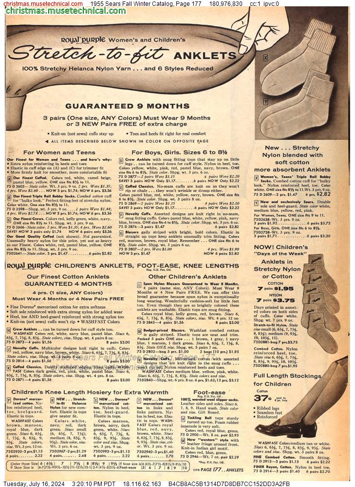 1955 Sears Fall Winter Catalog, Page 177
