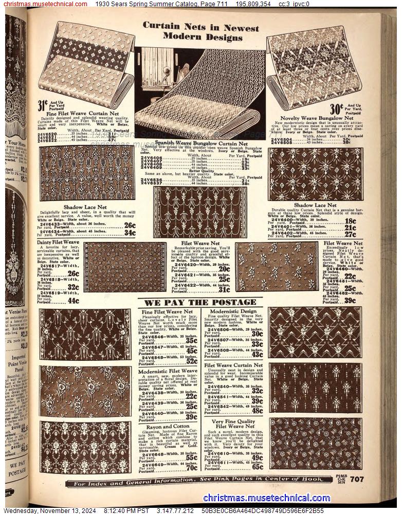 1930 Sears Spring Summer Catalog, Page 711