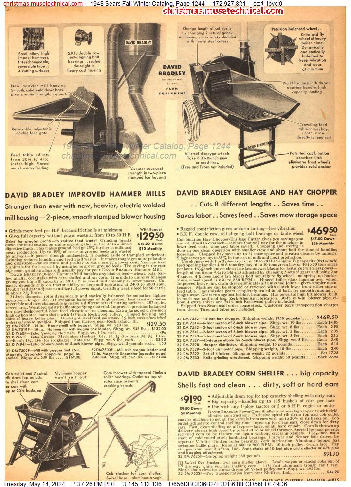 1948 Sears Fall Winter Catalog, Page 1244