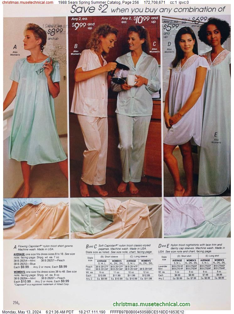 1988 Sears Spring Summer Catalog, Page 256