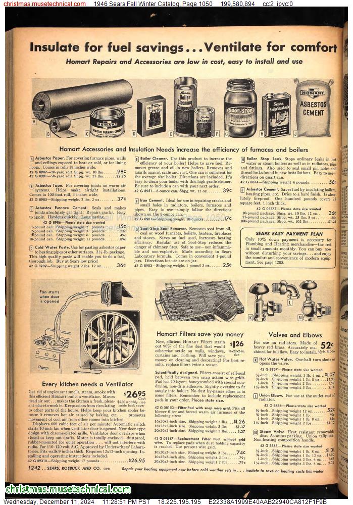 1946 Sears Fall Winter Catalog, Page 1050