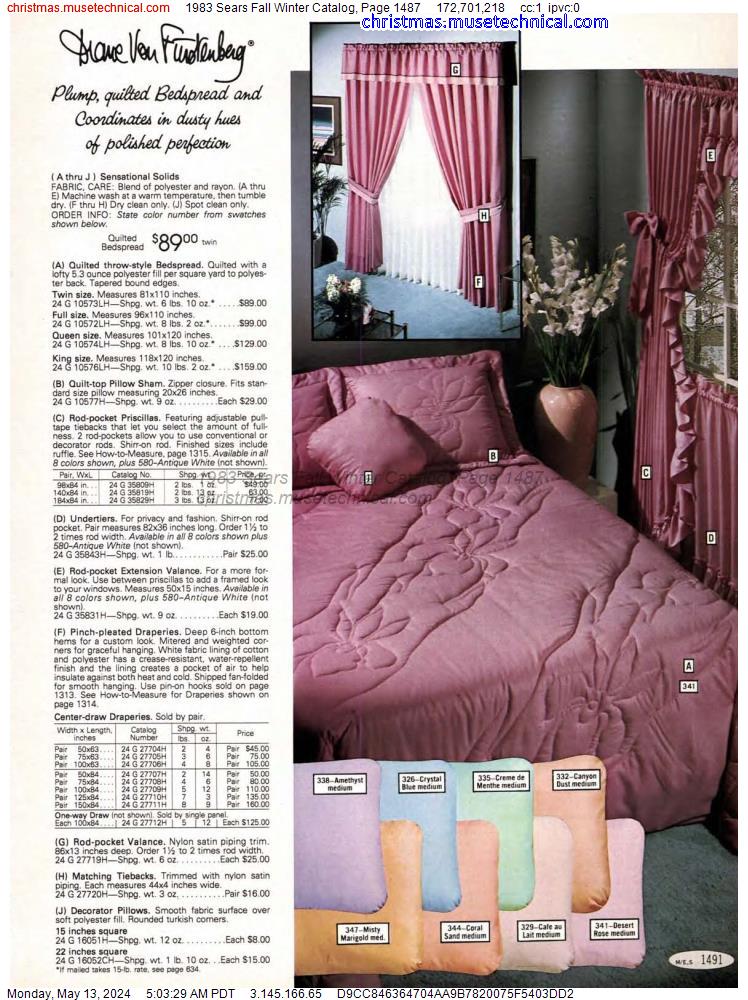 1983 Sears Fall Winter Catalog, Page 1487