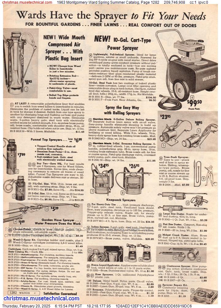 1963 Montgomery Ward Spring Summer Catalog, Page 1282