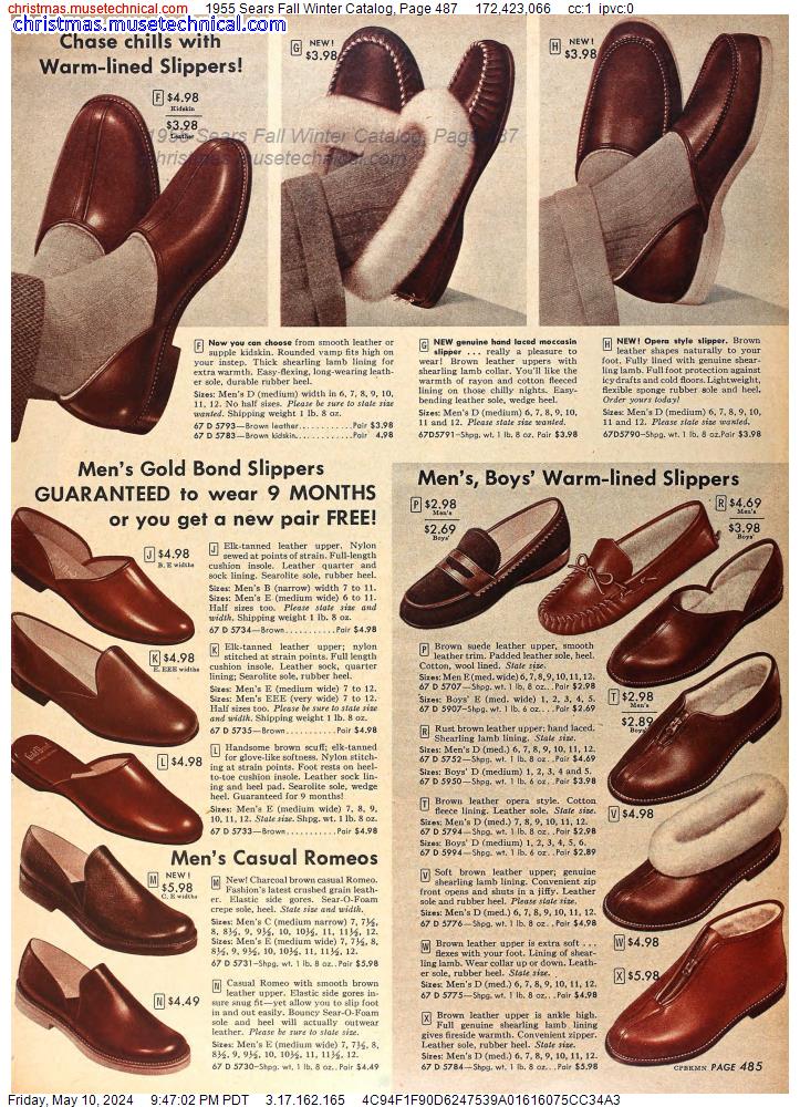 1955 Sears Fall Winter Catalog, Page 487