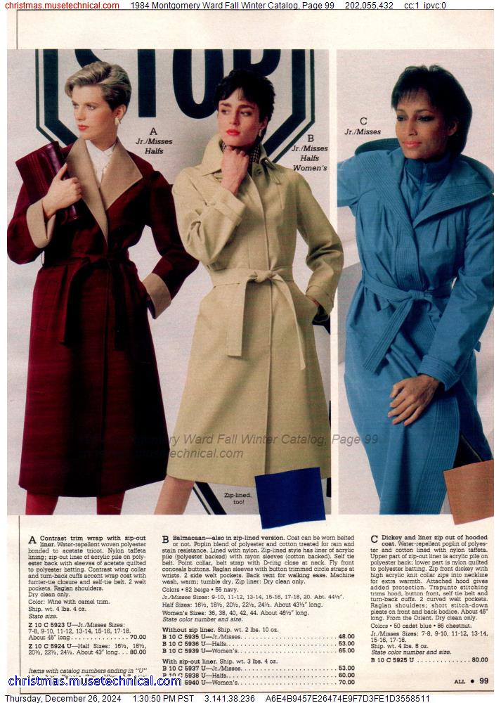 1984 Montgomery Ward Fall Winter Catalog, Page 99