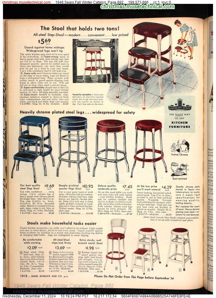 1946 Sears Fall Winter Catalog, Page 882