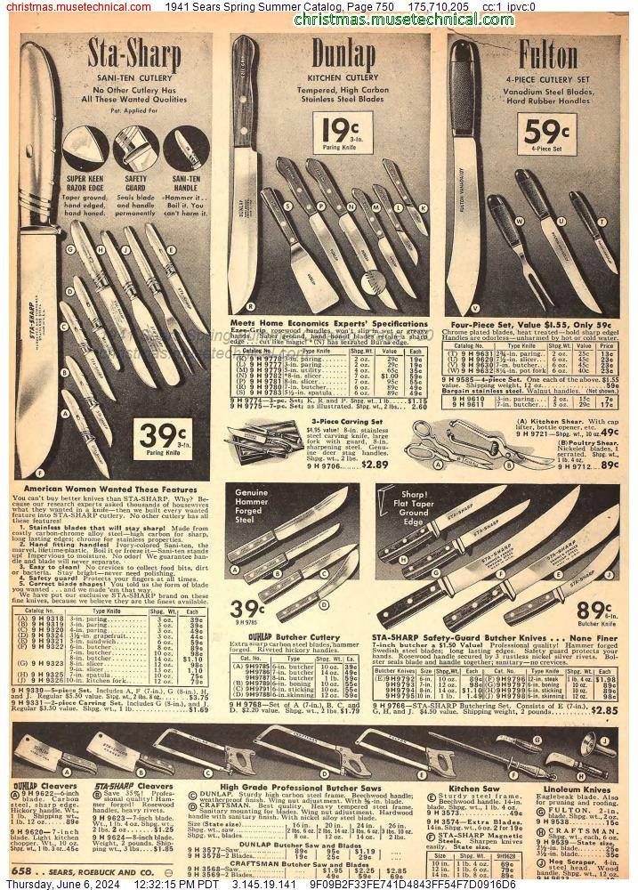 1941 Sears Spring Summer Catalog, Page 750