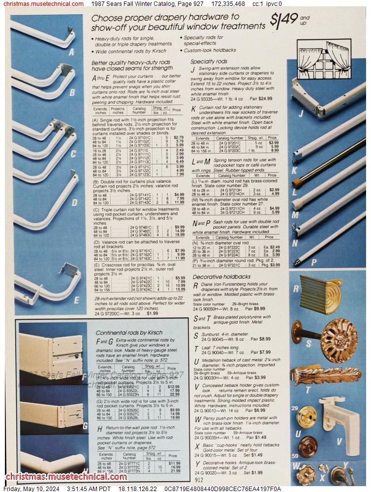 1987 Sears Fall Winter Catalog, Page 927