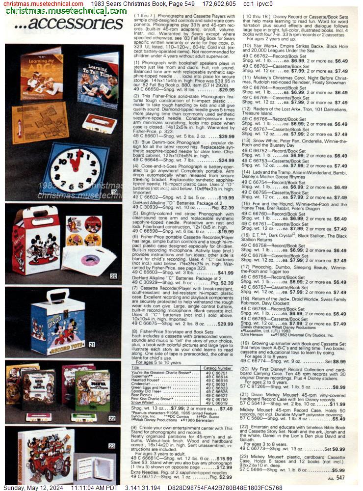 1983 Sears Christmas Book, Page 549