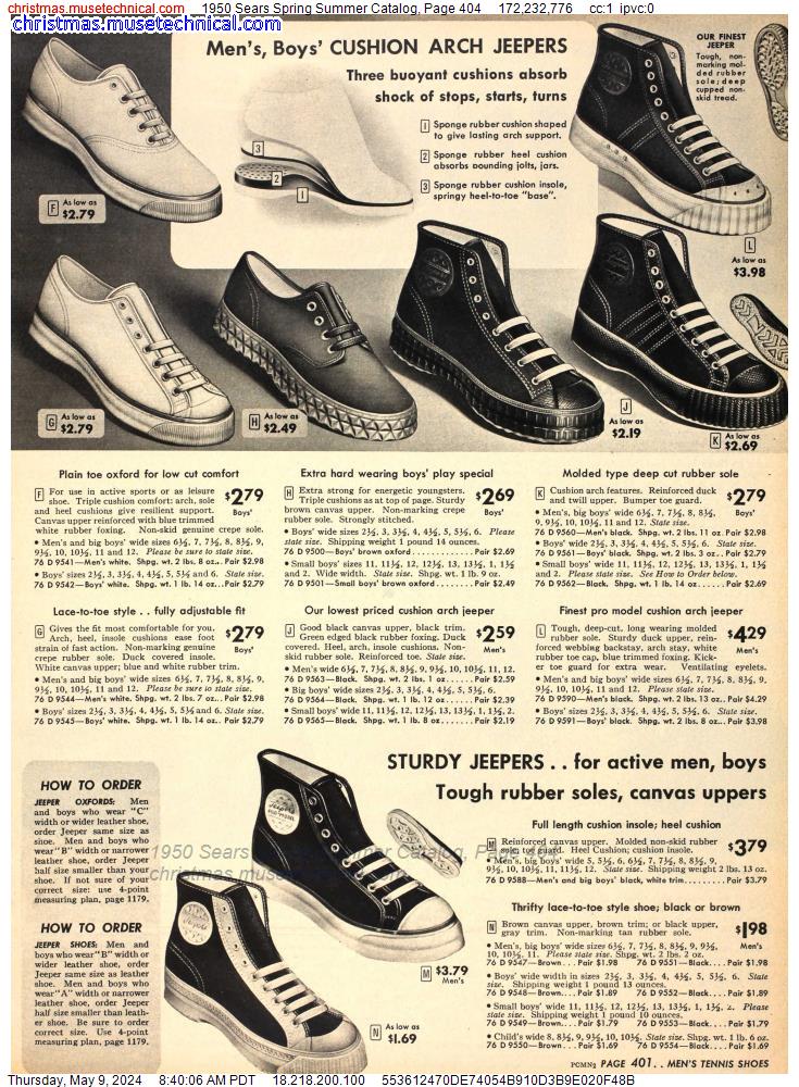 1950 Sears Spring Summer Catalog, Page 404