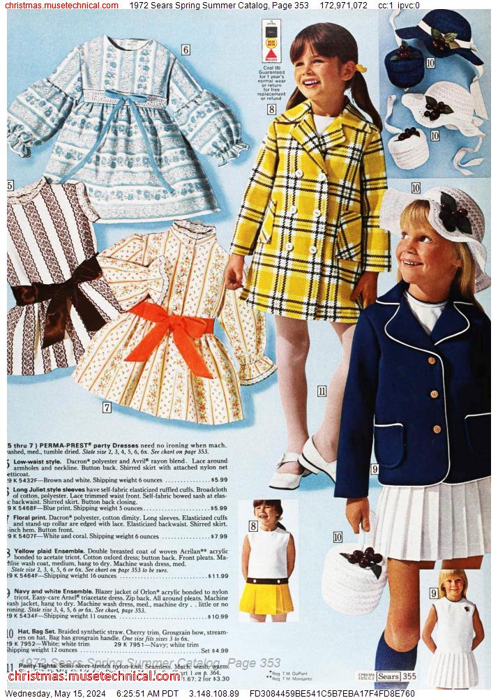 1972 Sears Spring Summer Catalog, Page 353