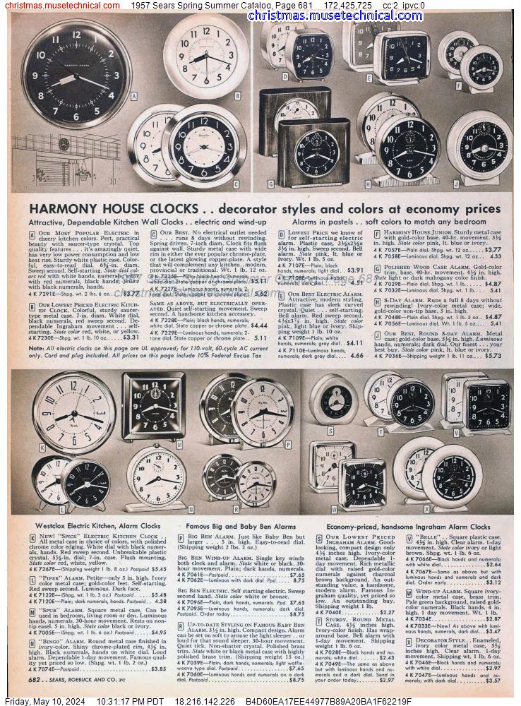 1957 Sears Spring Summer Catalog, Page 681