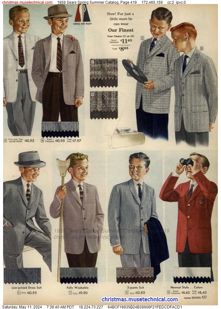 1959 Sears Spring Summer Catalog, Page 419