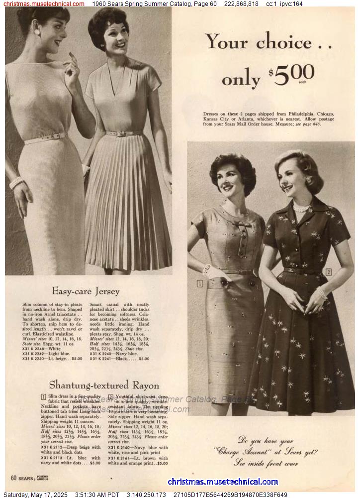 1960 Sears Spring Summer Catalog, Page 60