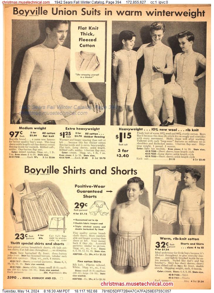 1942 Sears Fall Winter Catalog, Page 394