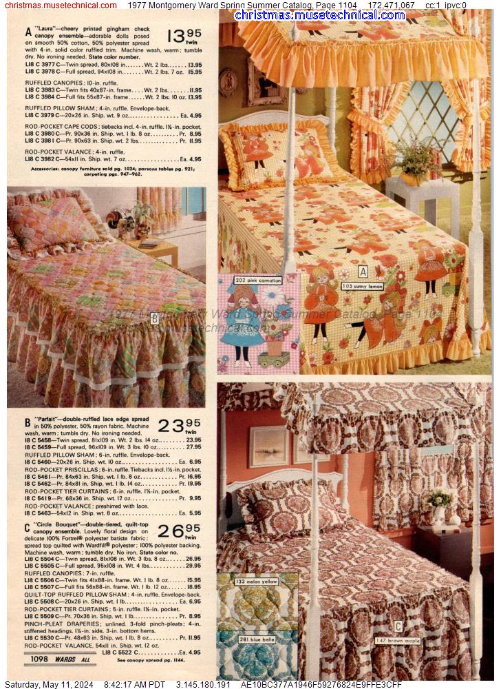 1977 Montgomery Ward Spring Summer Catalog, Page 1104