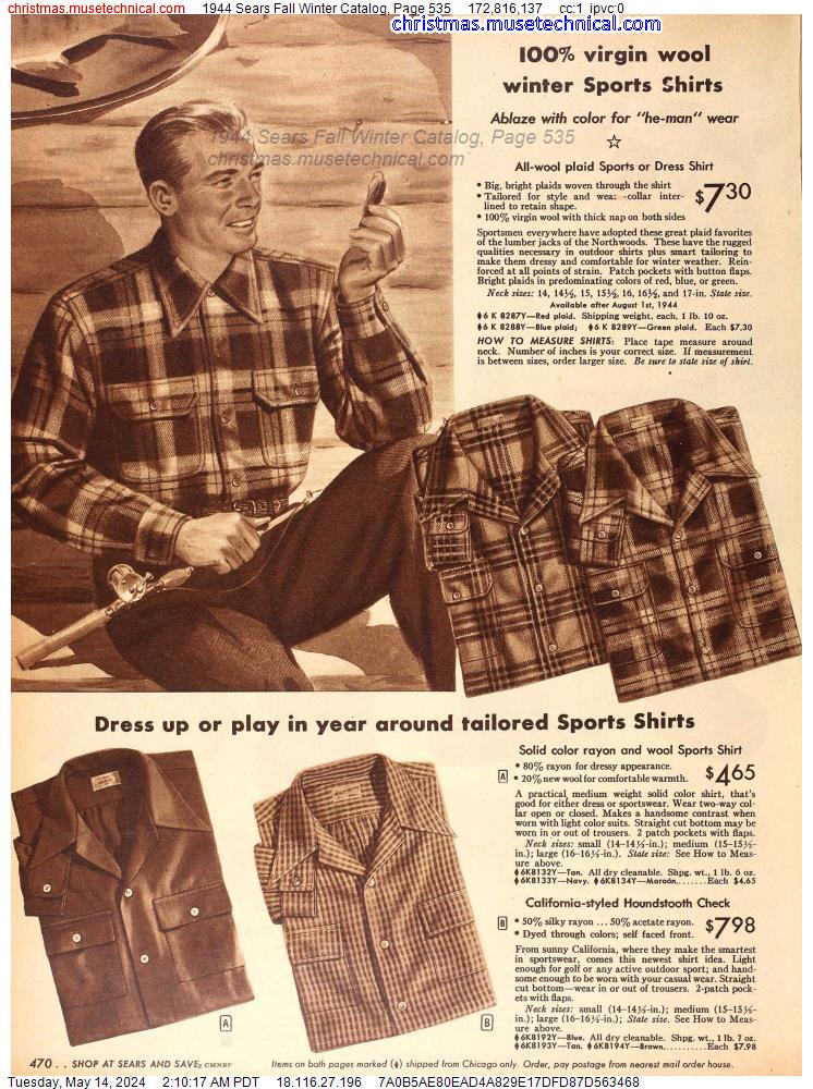 1944 Sears Fall Winter Catalog, Page 535