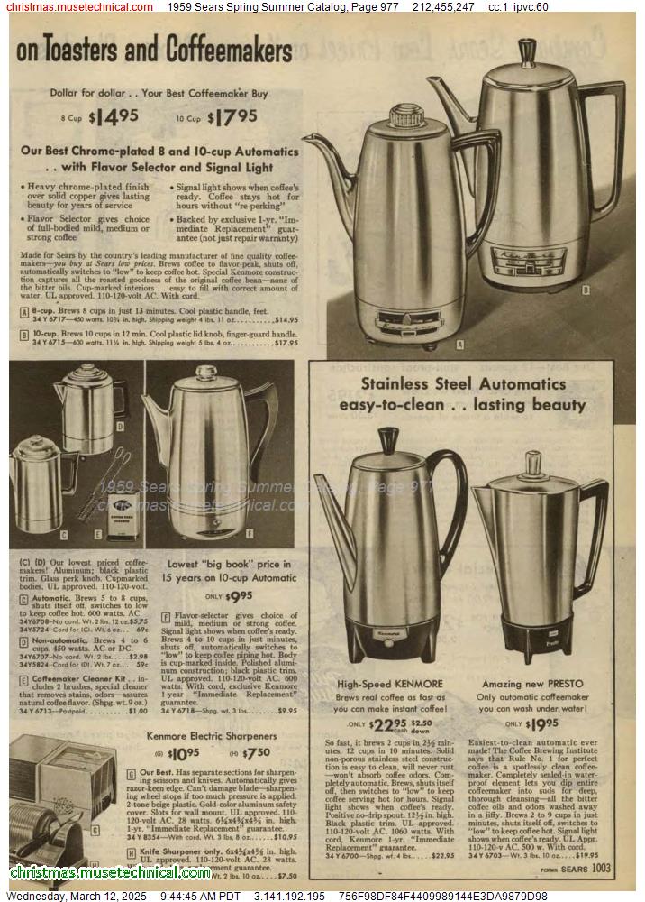 1959 Sears Spring Summer Catalog, Page 977