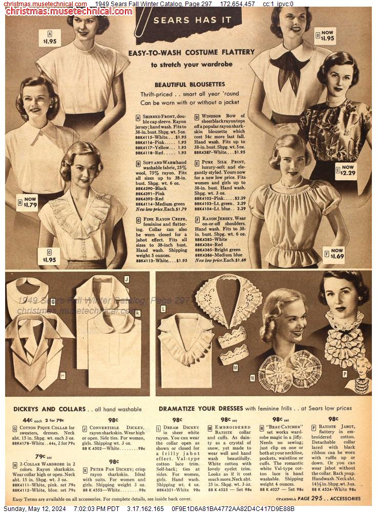 1949 Sears Fall Winter Catalog, Page 297