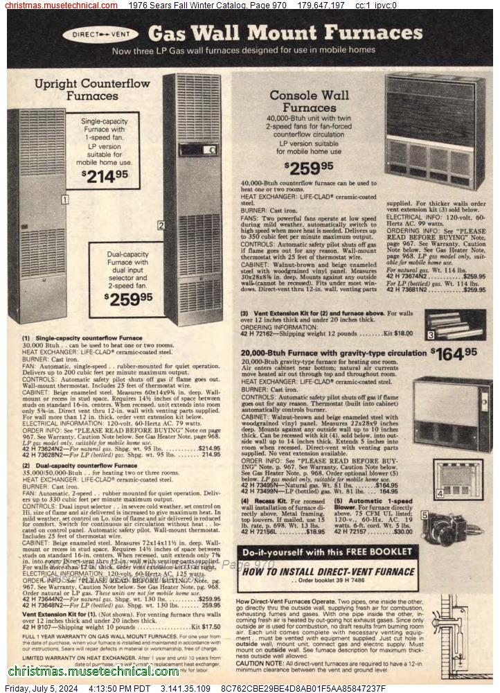 1976 Sears Fall Winter Catalog, Page 970