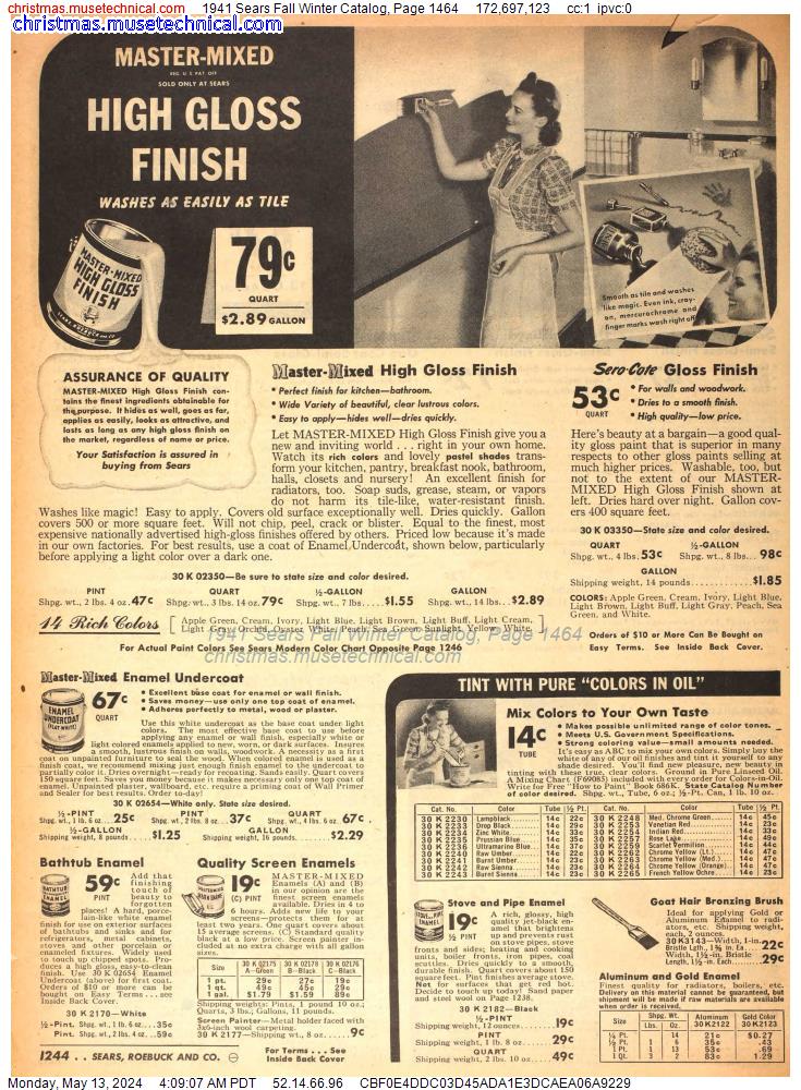 1941 Sears Fall Winter Catalog, Page 1464