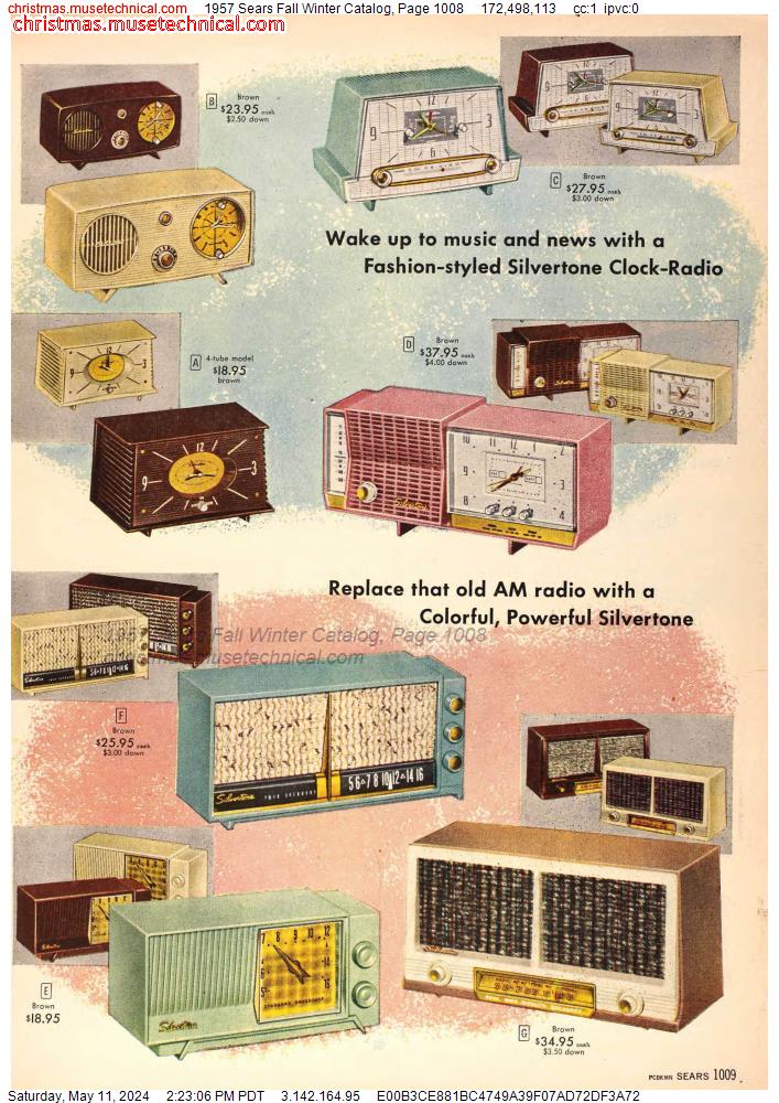 1957 Sears Fall Winter Catalog, Page 1008