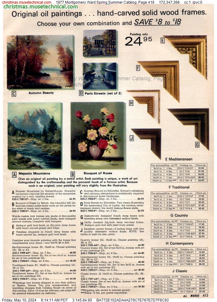 1977 Montgomery Ward Spring Summer Catalog, Page 419