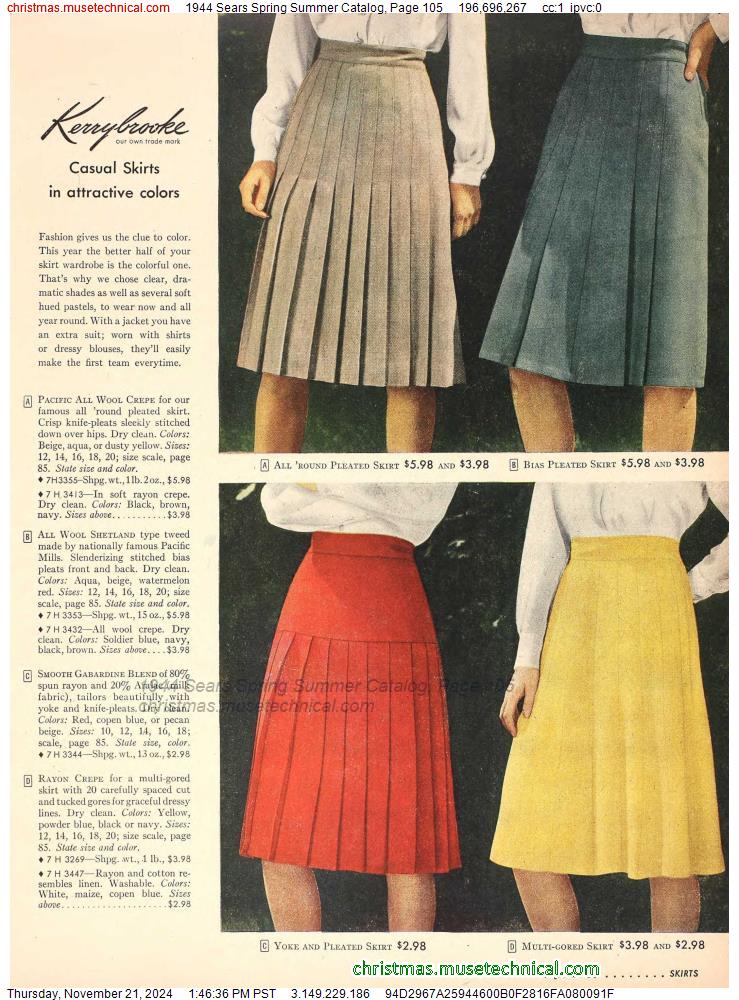 1944 Sears Spring Summer Catalog, Page 105