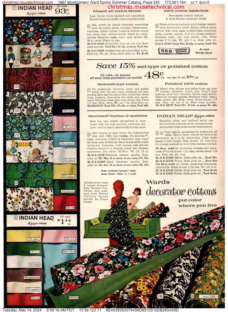 1967 Montgomery Ward Spring Summer Catalog, Page 295