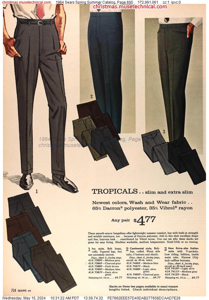 1964 Sears Spring Summer Catalog, Page 695