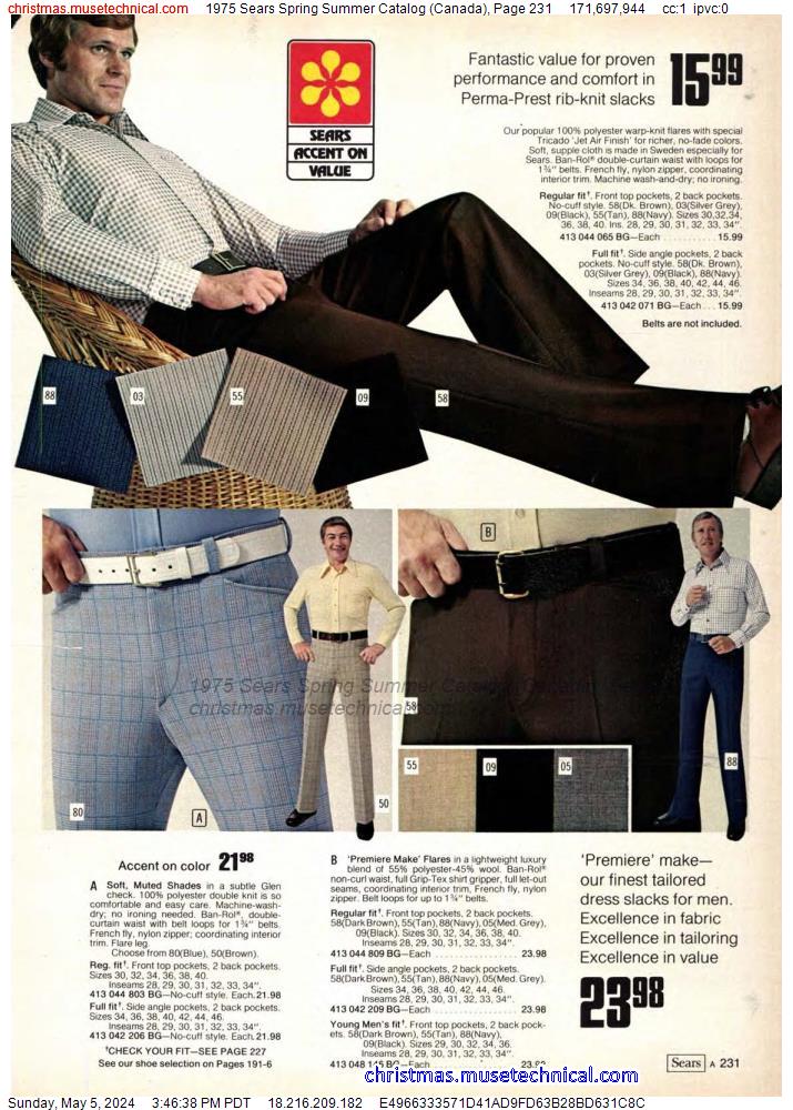 1975 Sears Spring Summer Catalog (Canada), Page 231