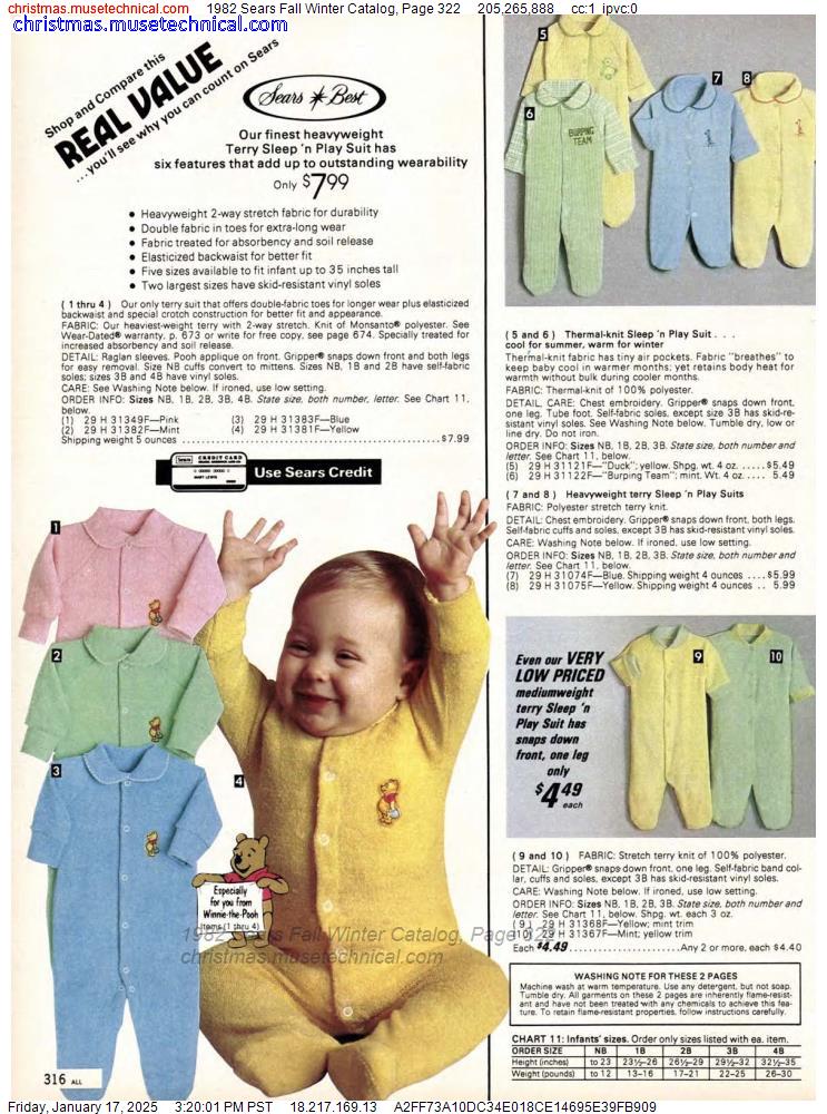 1982 Sears Fall Winter Catalog, Page 322