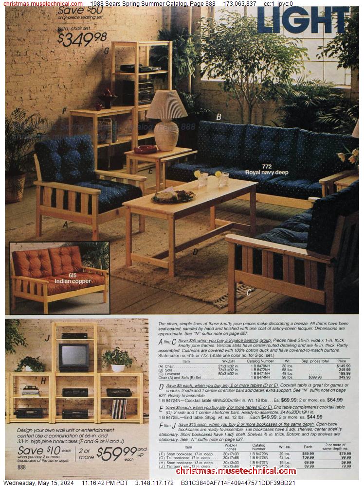 1988 Sears Spring Summer Catalog, Page 888
