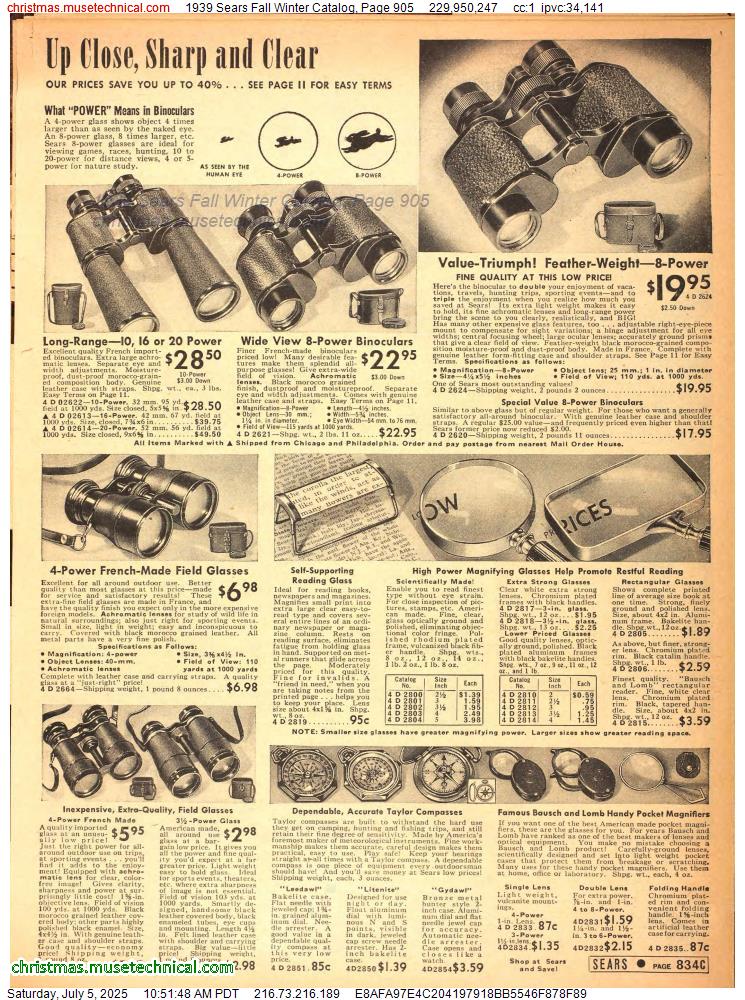 1939 Sears Fall Winter Catalog, Page 905