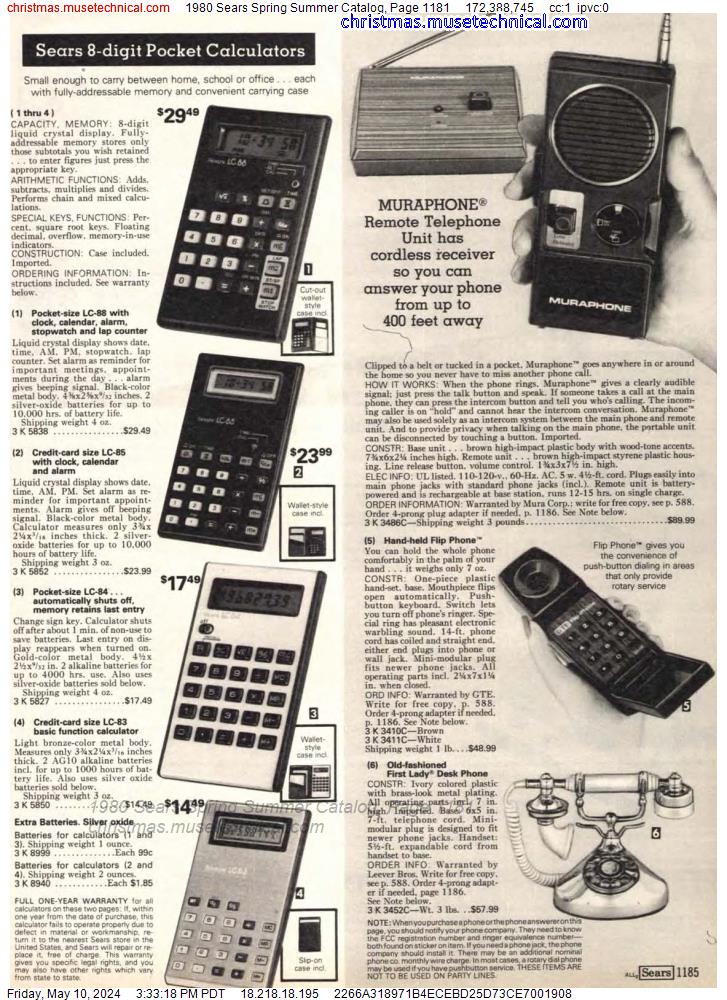 1980 Sears Spring Summer Catalog, Page 1181