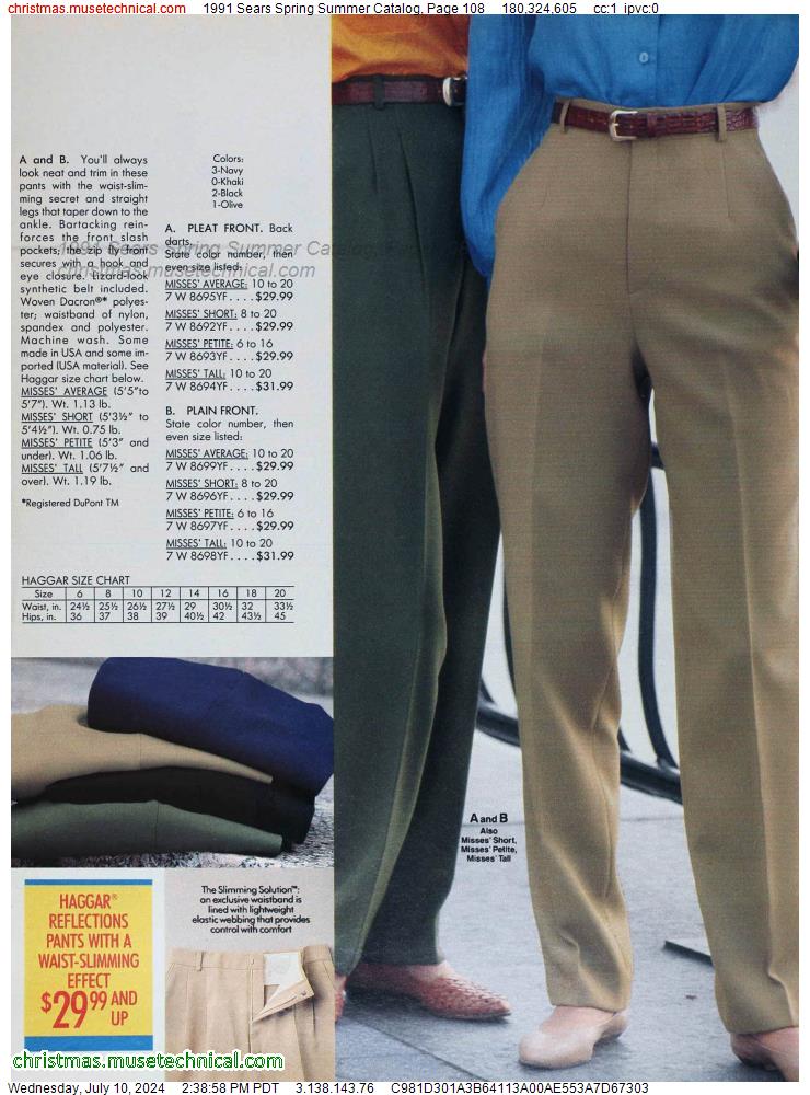 1991 Sears Spring Summer Catalog, Page 108