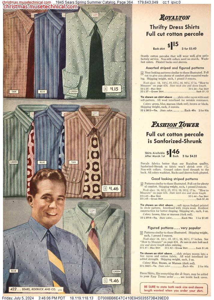 1945 Sears Spring Summer Catalog, Page 364
