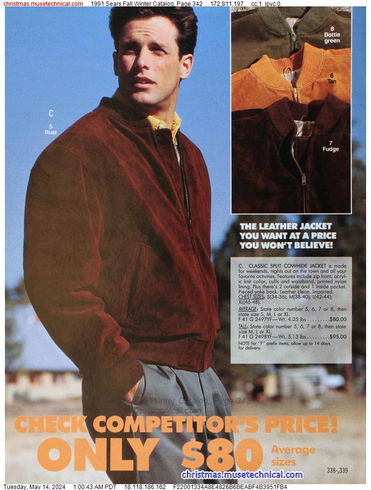 1991 Sears Fall Winter Catalog, Page 342