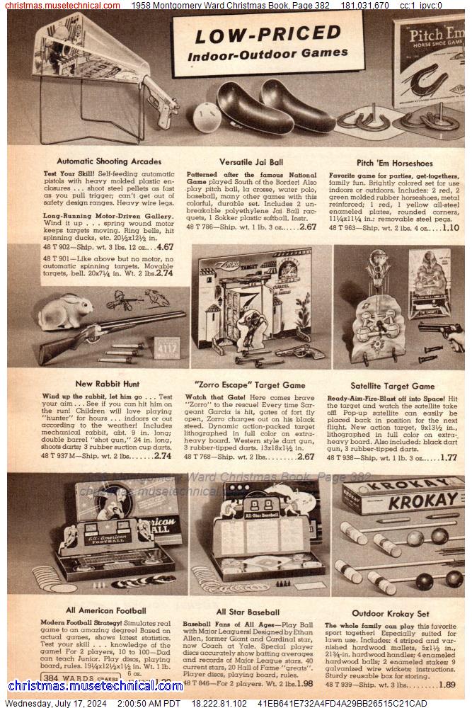 1958 Montgomery Ward Christmas Book, Page 382