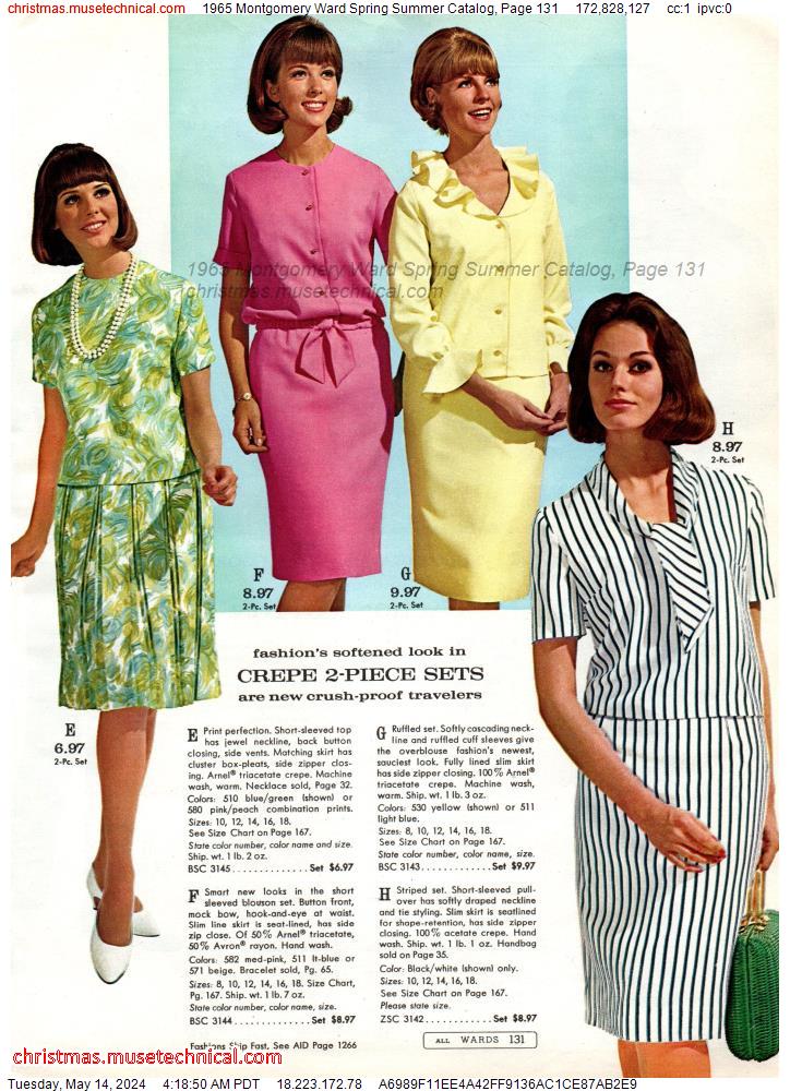 1965 Montgomery Ward Spring Summer Catalog, Page 131