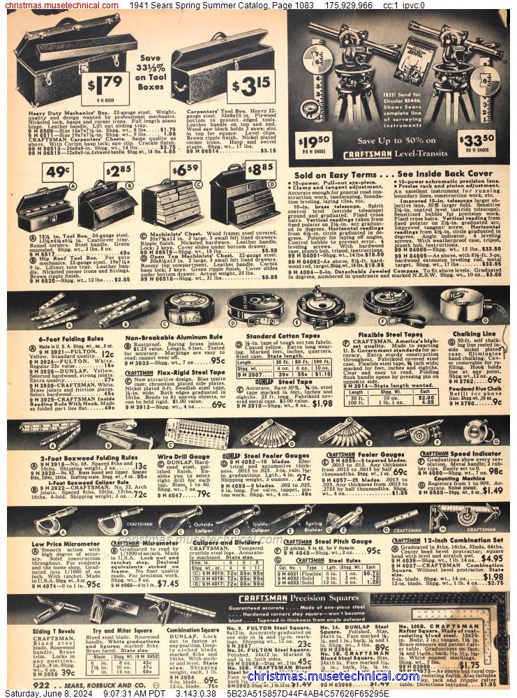 1941 Sears Spring Summer Catalog, Page 1083
