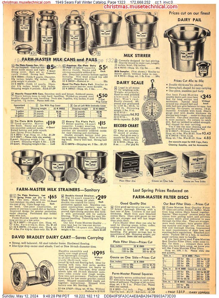 1949 Sears Fall Winter Catalog, Page 1323